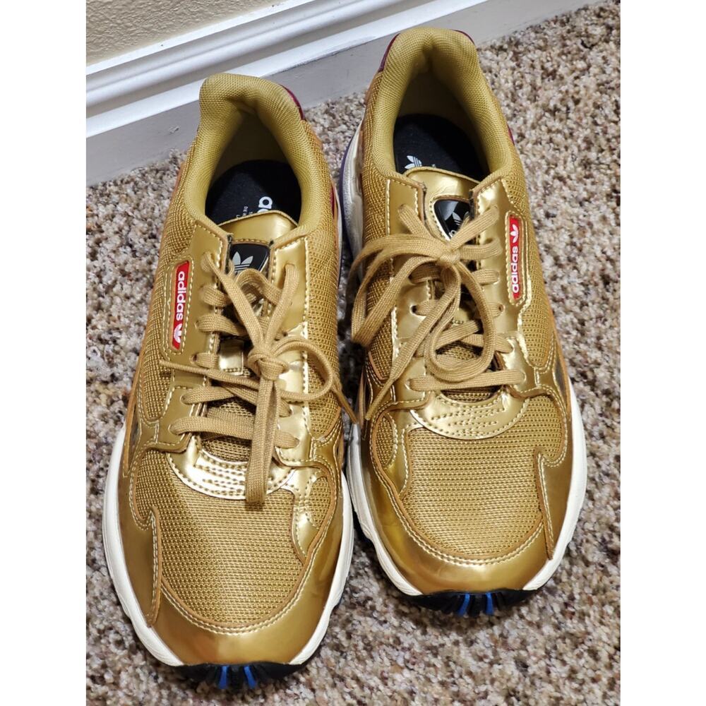 Adidas Falcon Women’s Sneakers Gold Metallic Size 7.5 US (Art CG6247) - Picture 5 of 9